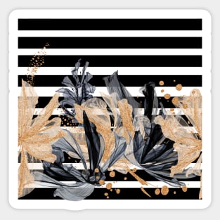 Stripes and Flowers Sticker